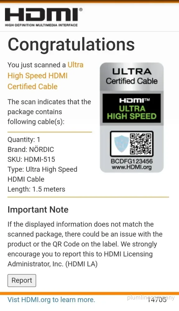 NÖRDIC CERTIFIED CABLES 1,5m Ultra High Speed HDMI2.1 8K 60Hz 4K 120Hz 144Hz 48Gbps Dynamic HDR eARC Game Mode VRR Dolby ATMOS guldpläterad PVC vit - Bild 2