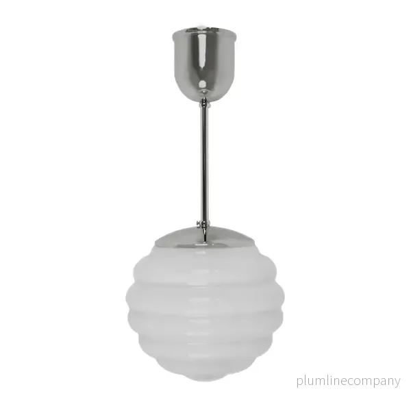 Lampa Bikupa, liten vit förnicklad kort