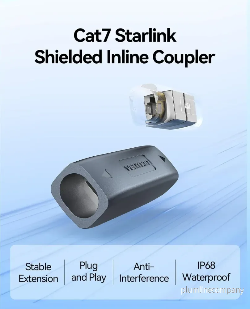Starlink kabelkoppling för Starlink-kabel Gen3, IP68 vattentät kontakt, förlängning till RJ45, kompatibel med Starlink Ethernet-adapter Gen3 - Bild 2