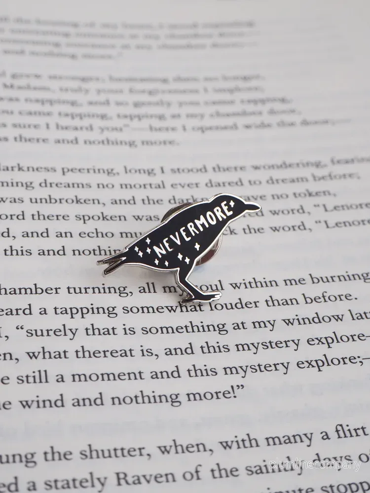 LiteraryEmporium - The Raven Edgar Allan Poe emalj-pin från Gothiska samlingen - Bild 3