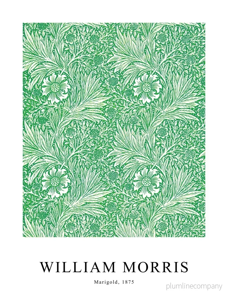 Marigold Botanical Green Poster Marigold Botanical Green Poster