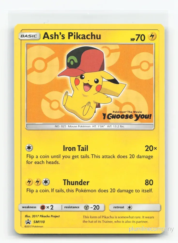 Ash’s Pikachu SM110 – SM Black Star Promos Ash’s Pikachu SM110 – SM Black Star Promos