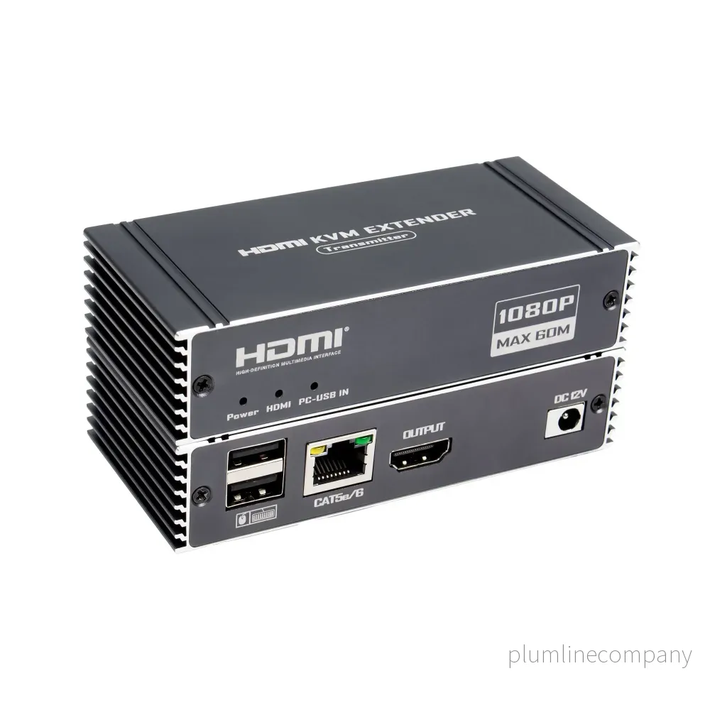 NÖRDIC 1080P 60Hz 65M HDMI KVM Extender USB över Cat5e/Cat6, POC med loop-stöd, USB för tangentbord och mus till PC/dator NÖRDIC 1080P 60Hz 65M HDMI KVM Extender USB över Cat5e/Cat6, POC med loop-stöd, USB för tangentbord och mus till PC/dator