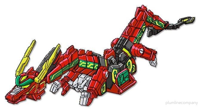 Mighty Morphin Power Rangers Thunderzord Actionfigur Röd Drake - Bild 2