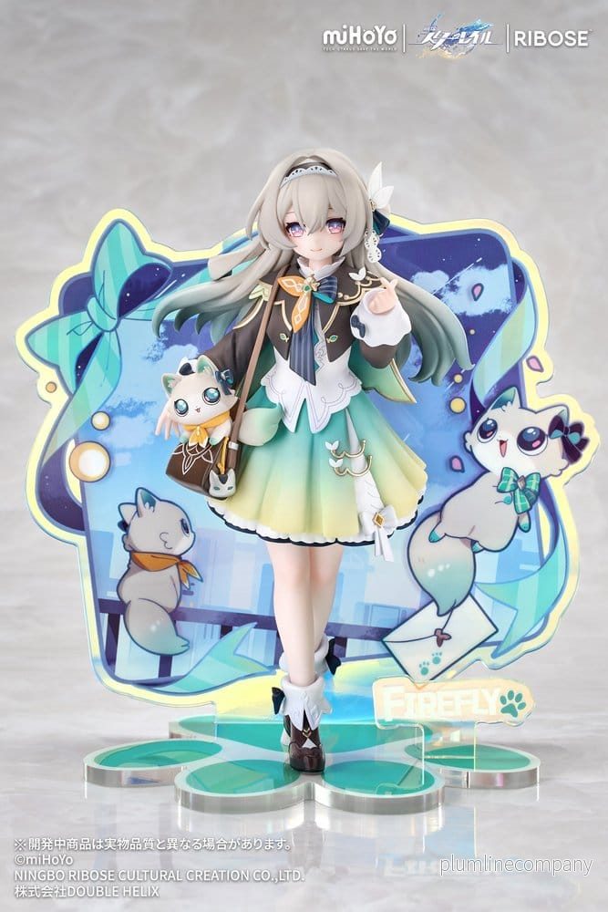 Honkai: Star Rail Rise Up+ Chibi Cat-serien Minifigur Eldsfluga-version, 18 cm