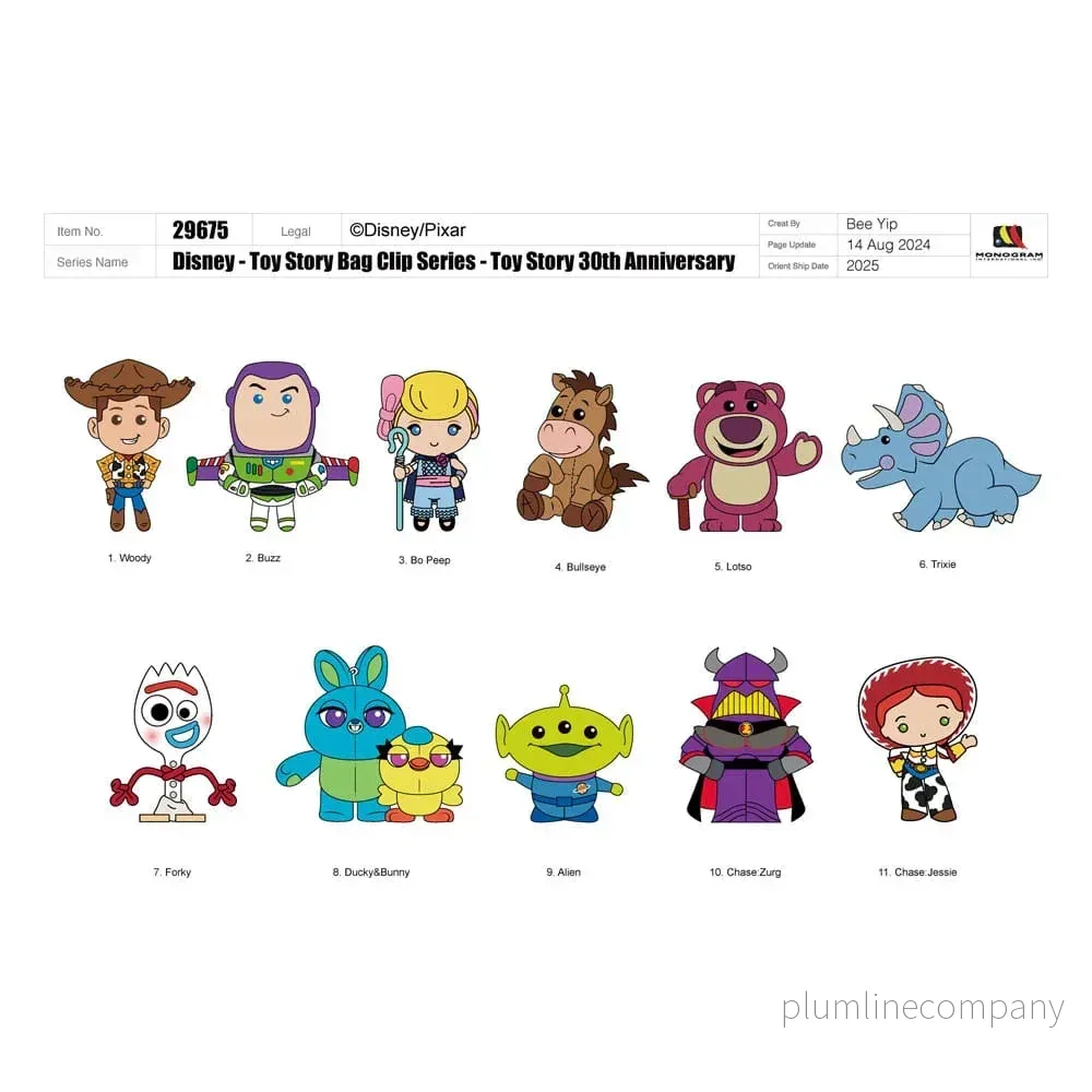 Toy Story 3D PVC Bag Clips 30-årsjubileum Serie 67 Display (24) Toy Story 3D PVC Bag Clips 30-årsjubileum Serie 67 Display (24)