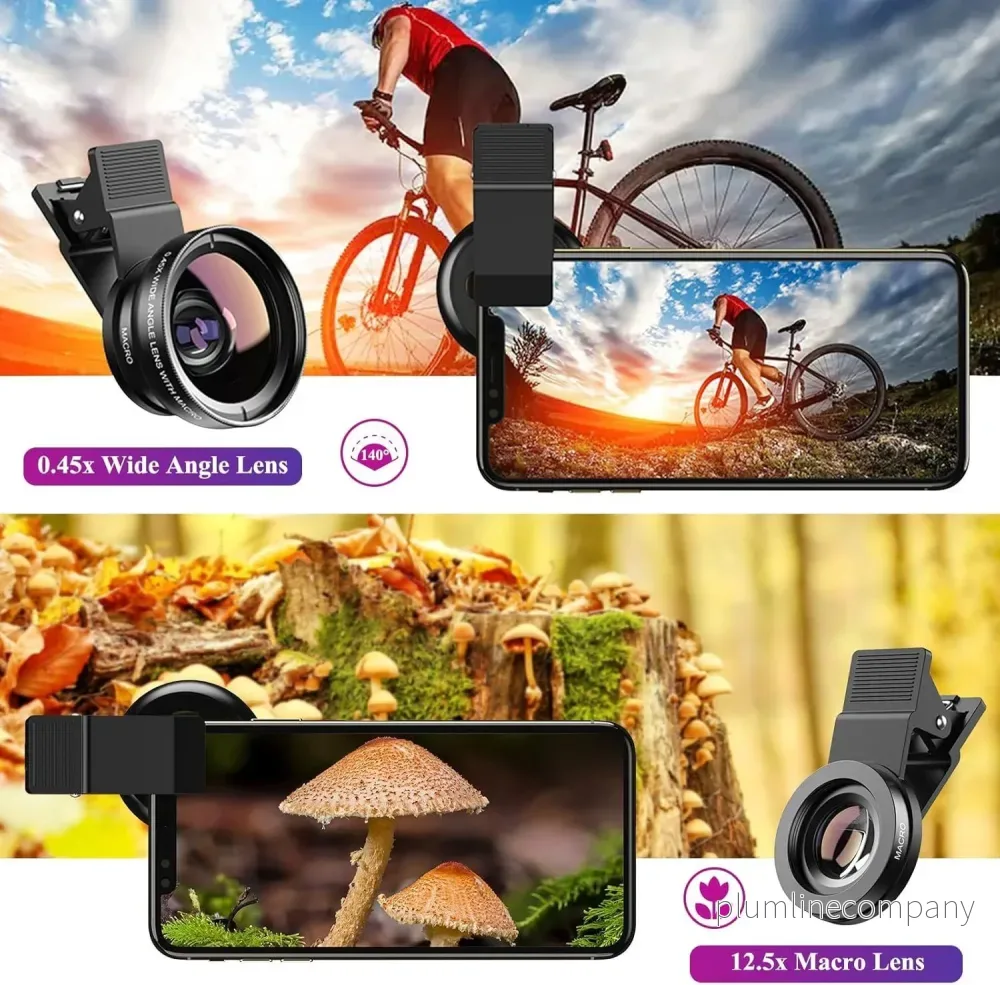 APEXEL Mobiltelefon Kameraobjektiv, 2-i-1 Objektivkit, 12.5X Makroobjektiv och 0.45X Vidvinkelobjektiv - Bild 3