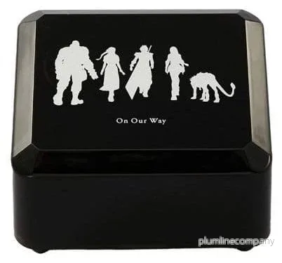 Musikbox från Final Fantasy VII Remake med låten ”On Our Way”