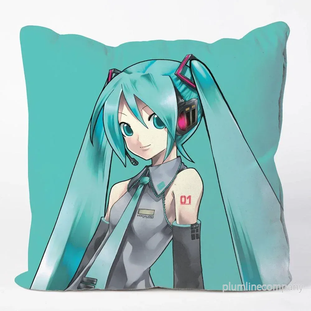 Hatsune Miku Vocaloid Kuddöverdrag 50 x 50 cm - Bild 3