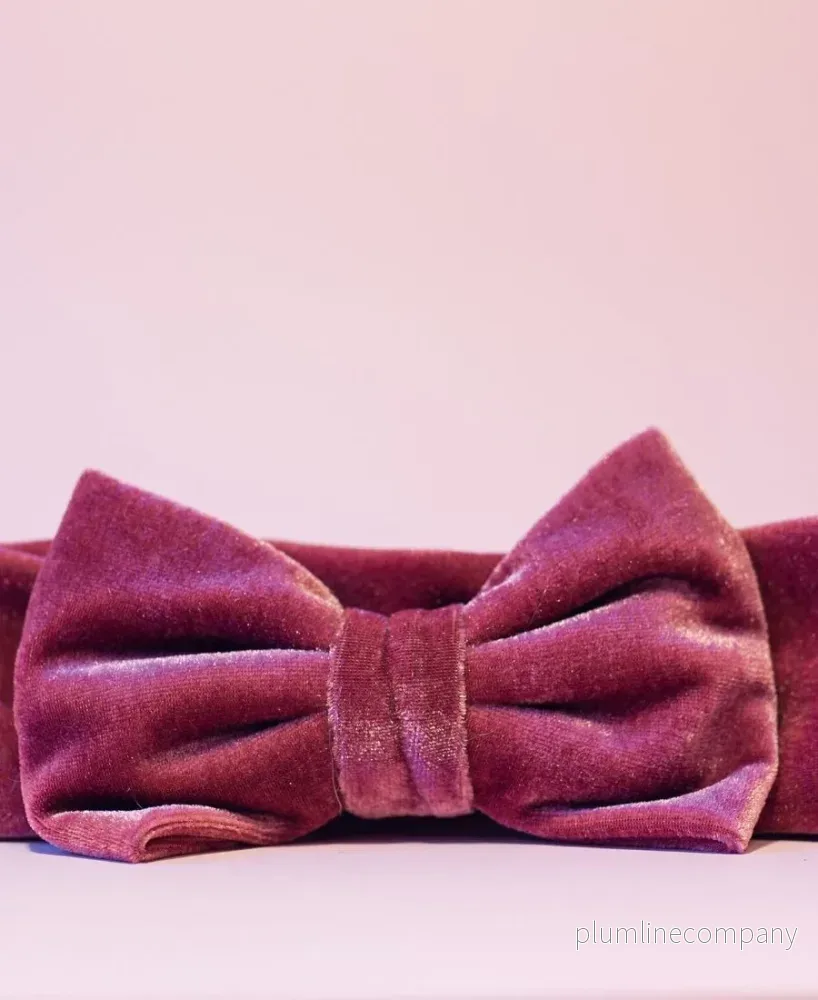 Lieveling velvet headband with bow Dark pink Lieveling velvet headband with bow Dark pink