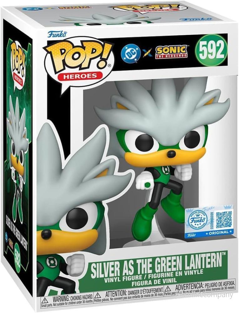 DC:s Justice League och Sonic the Hedgehog POP! Movies Figurer Silver/GL 9 cm - Bild 3