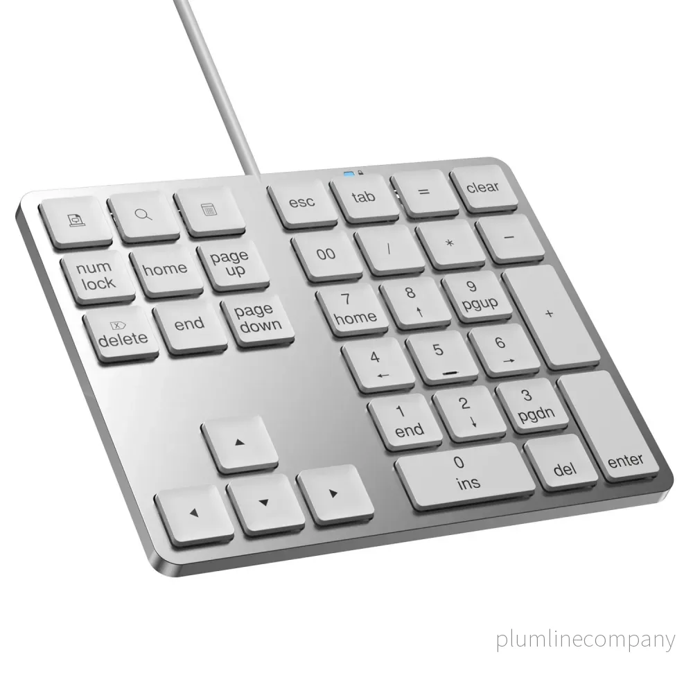 NÖRDIC USB-C Numerisk knappsats med kabel, 34 tangenter, 2×USB-A + 1×USB-C för laddning - Bild 2
