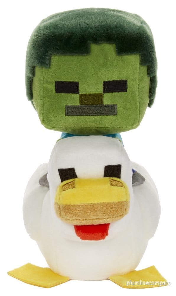 Minecraft Deluxe Gosedjur Chicken Jockey 20 cm – Mjukisdjur från det populära spelet - Bild 3
