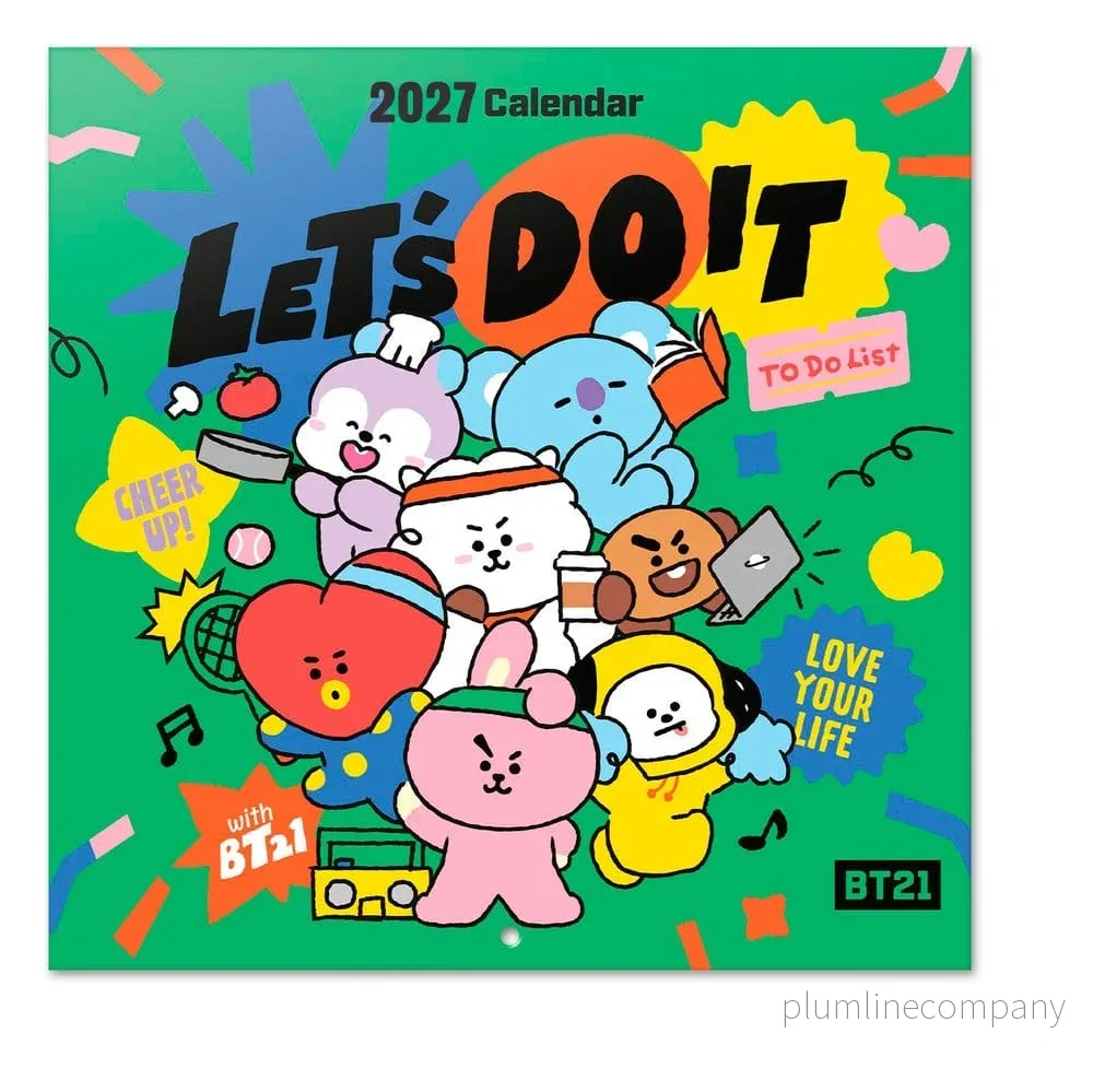 BT21 Väggkalender 2027 30 x 30 cm BT21 Väggkalender 2027 30 x 30 cm
