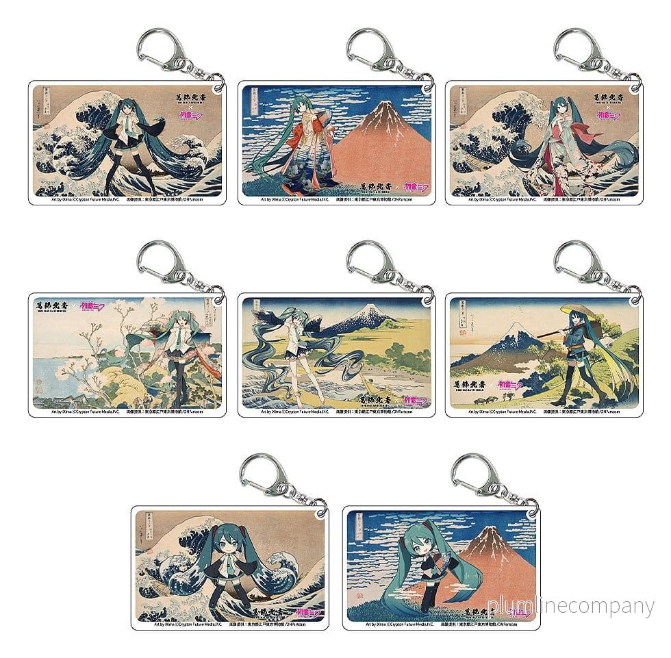 Katsushika Hokusai x Hatsune Miku Acrylic Nyckelringar Blind Box Urval (8) - Bild 2