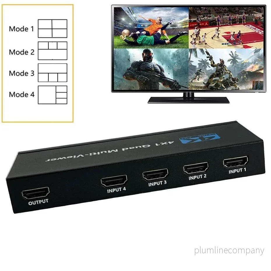 NÖRDIC HDMI scaler switch 4 till 1 med Multiviewer 4K30hz HDCP1.4 NÖRDIC HDMI scaler switch 4 till 1 med Multiviewer 4K30hz HDCP1.4