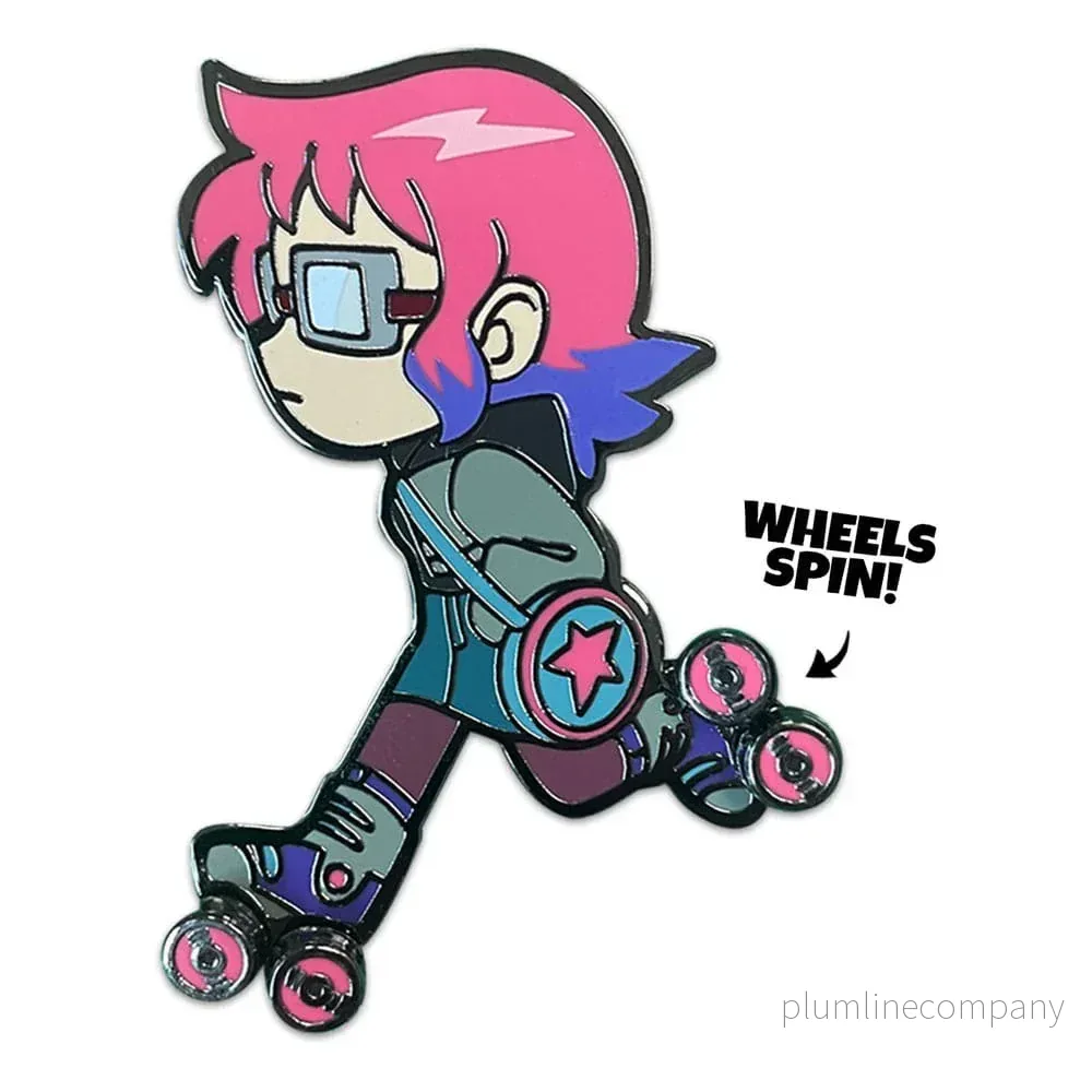 Scott Pilgrim Pin Badge Ramona Skating 5 cm Scott Pilgrim Pin Badge Ramona Skating 5 cm
