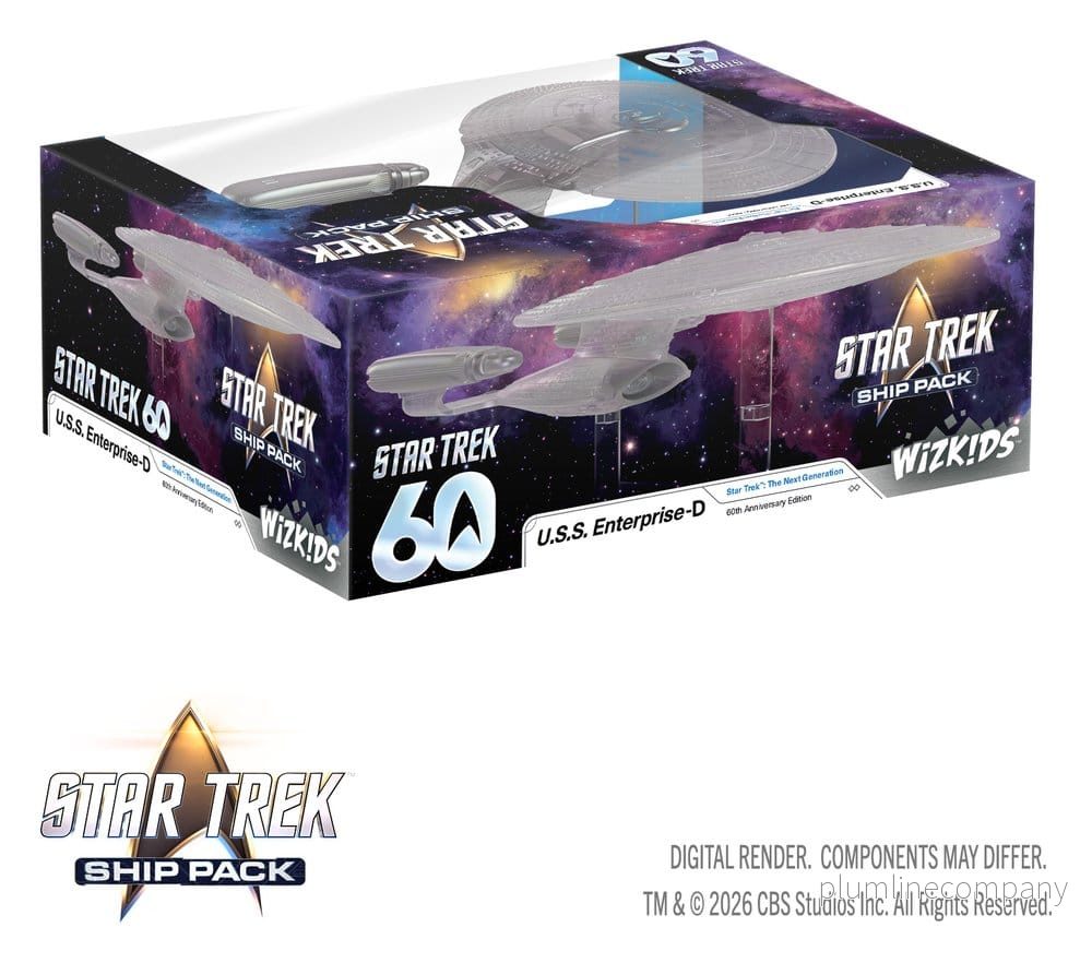Star Trek Fartygspaket Boxade förmål Färdigmålade Minatyrer U.S.S. Enterprise - 60-årsjubileumsutgåva 22 cm - Bild 2