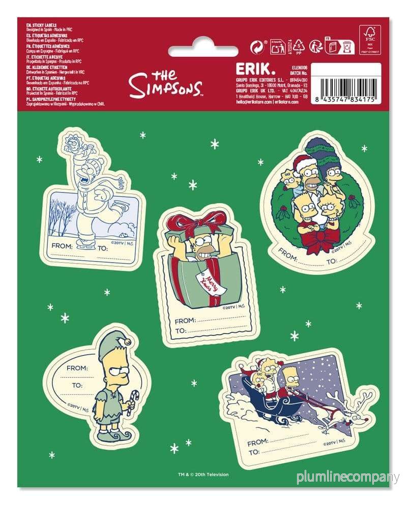 The Simpsons Premium självhäftande juletiketter (10-pack) - Bild 2