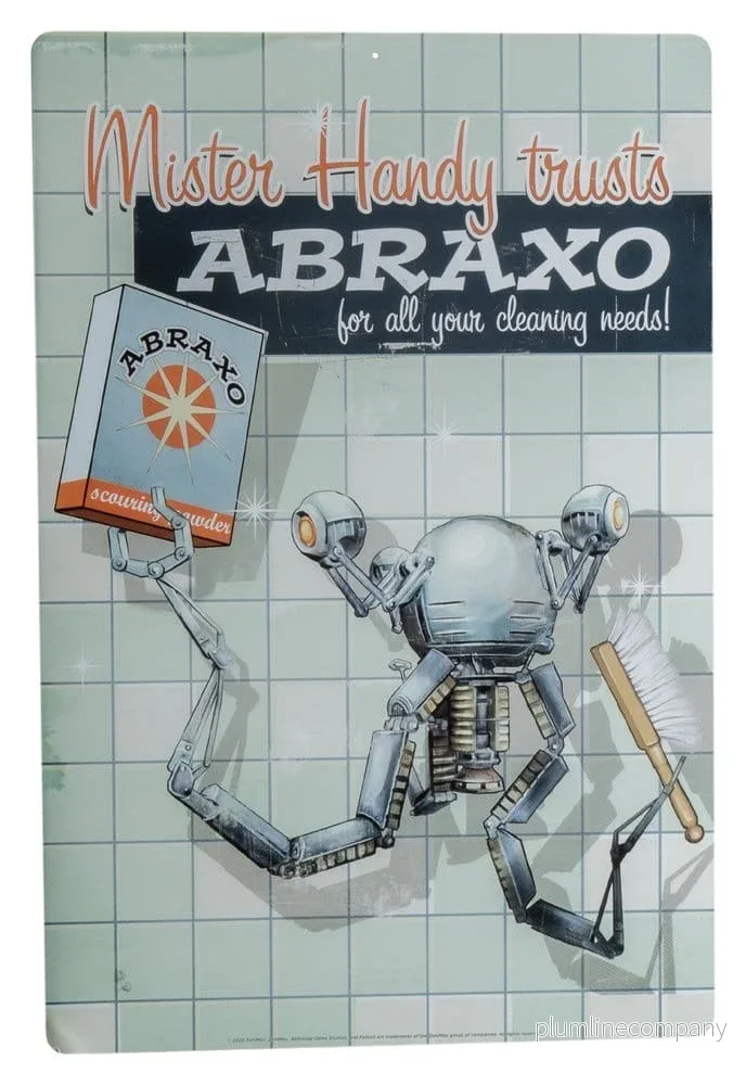 Fallout metallskylt Mr. Handy Fallout metallskylt Mr. Handy