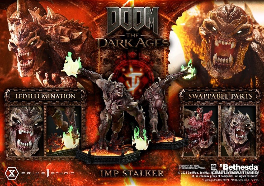 DOOM: The Dark Ages Ultimate Premium Masterline Series Statue 1/4 Imp Stalker 77 cm - Bild 3