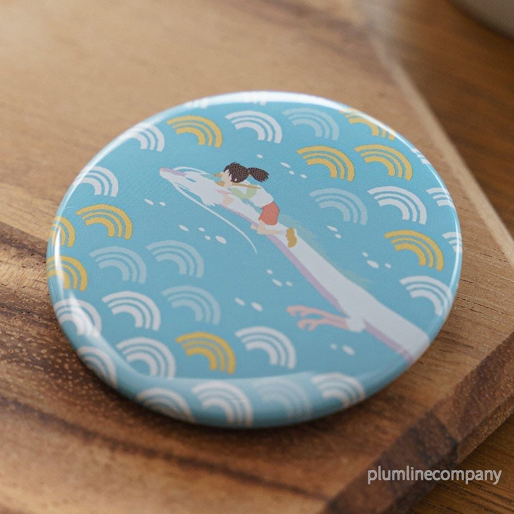 Spirited Away-pin Chihiro & Haku-drake 5 cm