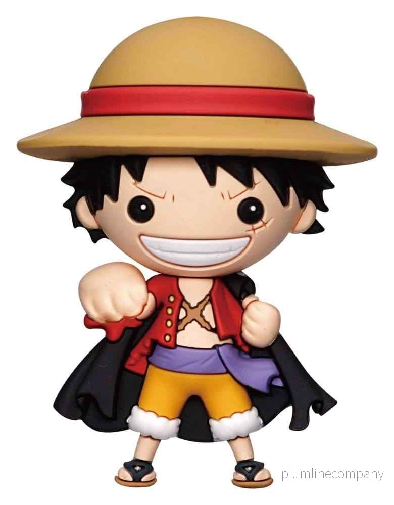 One Piece 3D-skum Magnet Luffy med Kappa One Piece 3D-skum Magnet Luffy med Kappa