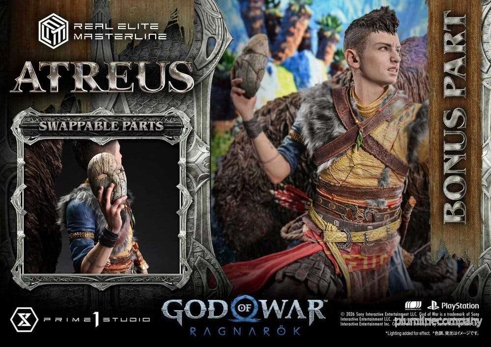 God of War: Ragnarok Real Elite Masterline Staty 1/3 Atreus DX Bonus Version 96 cm - Bild 2
