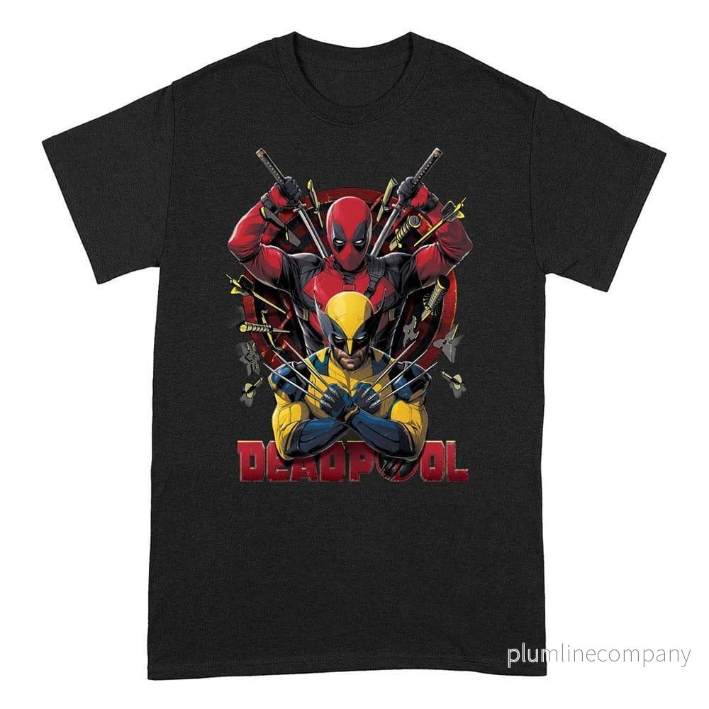 Deadpool T-shirt med Deadpool och Wolverine i Pose