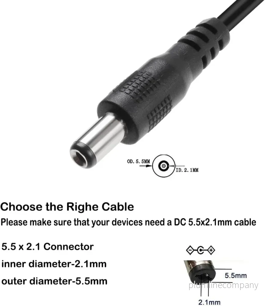 NÖRDIC 1m USB-A kabel till DC 5.5x2.1mm 2A - Bild 3