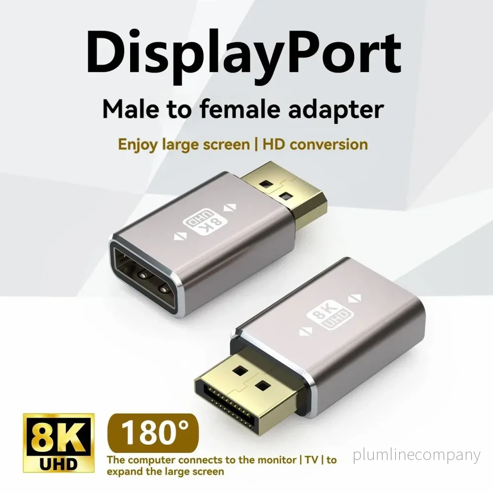 NÖRDIC Displayport-adapter hane till hona 8K60Hz 4K144/120/60Hz NÖRDIC Displayport-adapter hane till hona 8K60Hz 4K144/120/60Hz