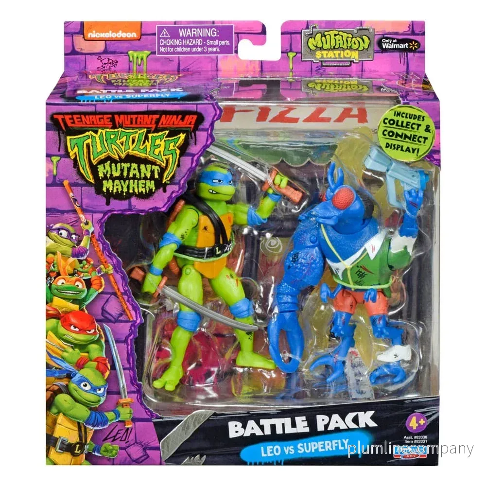 Teenage Mutant Ninja Turtles Actionfigur Leonardo vs. Super Fly 11 cm