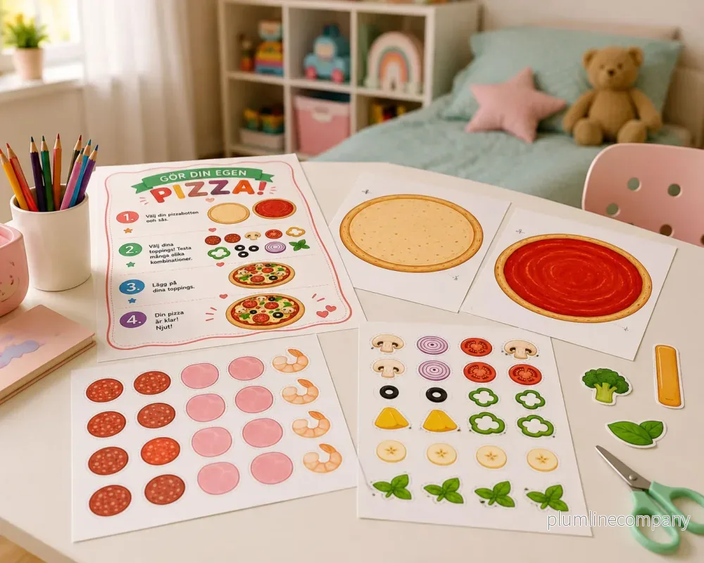 Gör din egen pizza – ett kreativt pyssel för små pizzabagare - Bild 3