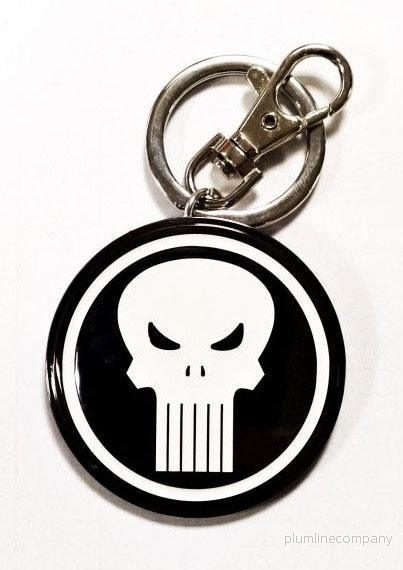 Marvel Comics Metal Nyckelring Punisher Logo – Officiell Merchandise