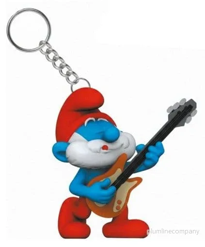The Smurfs Nyckelring med Papa Smurf och gitarr The Smurfs Nyckelring med Papa Smurf och gitarr