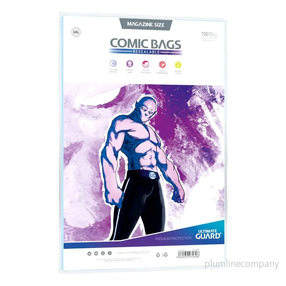 Ultimate Guard Comic Bags Resealable (100) - Magazine Size - Bild 2
