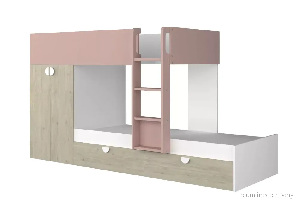 Filip våningssäng 90x190 - Antik rosa - Bild 2