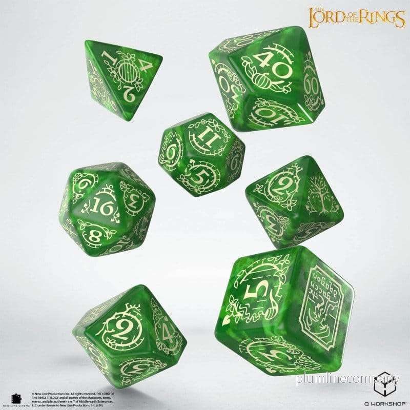 The Lord of the Rings tärningsset med 7 tärningar – Shire The Lord of the Rings tärningsset med 7 tärningar – Shire