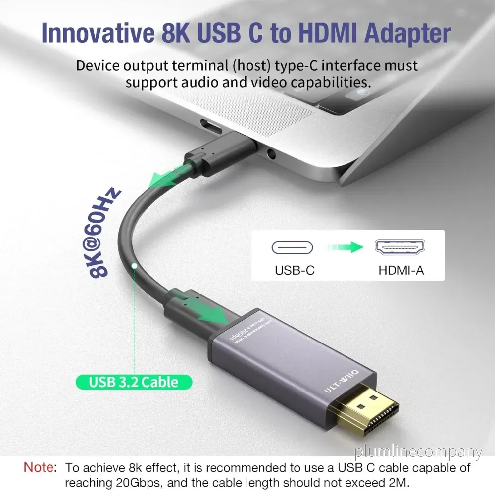 NÖRDIC USB-C till HDMI 8K60Hz adapter - Bild 2