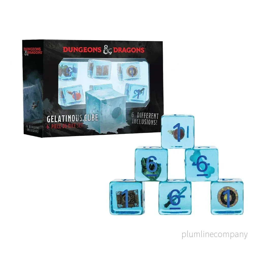 Dungeons & Dragons Dice Set Gelatinous Cube (6) – Officiell D&D Tärningsuppsättning