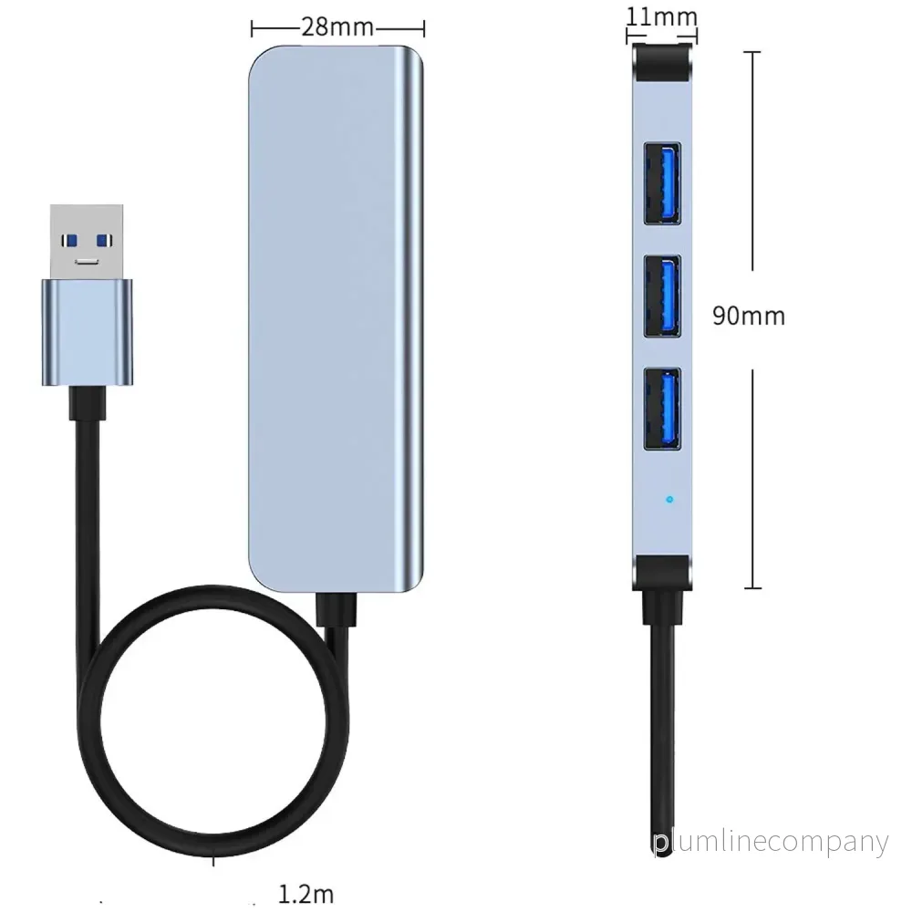 NÖRDIC USB Hubb 4ports 4xUSB-A 3.0 5Gbps 1,2m kabel NÖRDIC USB Hubb 4ports 4xUSB-A 3.0 5Gbps 1,2m kabel