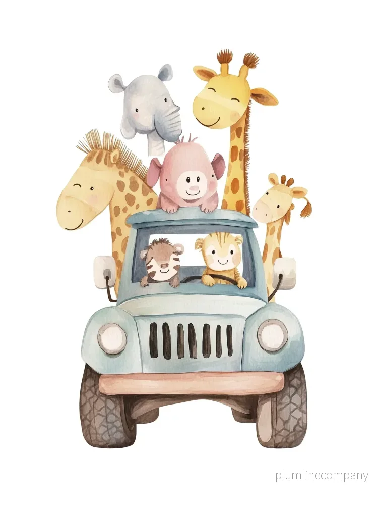 Safari Jeep Adventure Poster Safari Jeep Adventure Poster